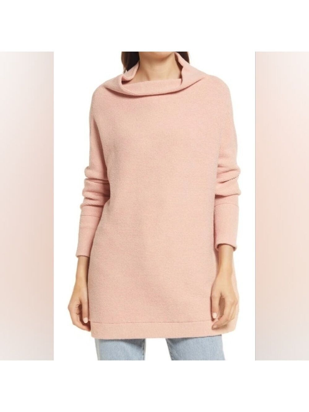 FREE PEOPLE Ottoman Slouchy Tunic In Dusty Pink size M in EUC